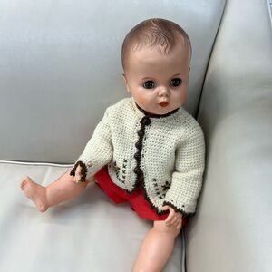 Vintage Large Doll with Cardigan